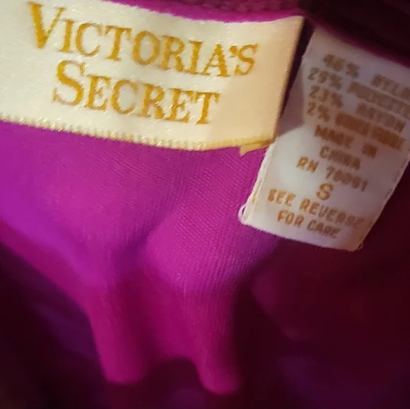 Vintage Victoria's Secret Gold Label Burgundy Burnout Velvet Slip Dress Sz Small - Picture 3 of 4